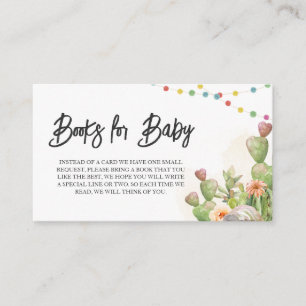 Fiesta Taco 'Bout Baby Shower Books for Baby Enclosure Card