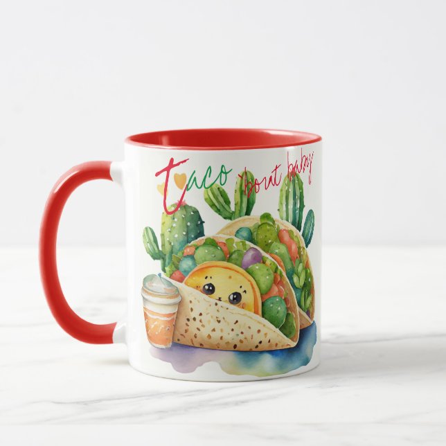 Fiesta Taco 'bout Baby Shower Cute Fun Modern Mug (Left)