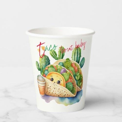 Fiesta Taco bout Baby Shower Cute Fun Modern Paper Cups