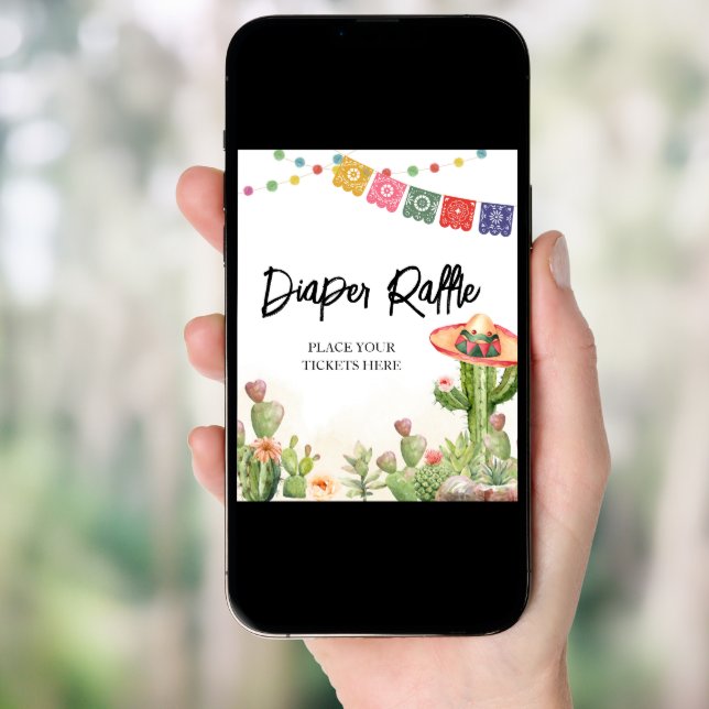 Fiesta Taco 'Bout Baby Shower Diaper Raffle Poster (Front Digital)