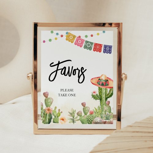 Fiesta Taco Bout Baby Shower Favors Poster