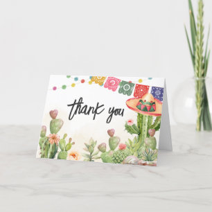 Fiesta Taco 'Bout Baby Shower Letterpress Thank You Card