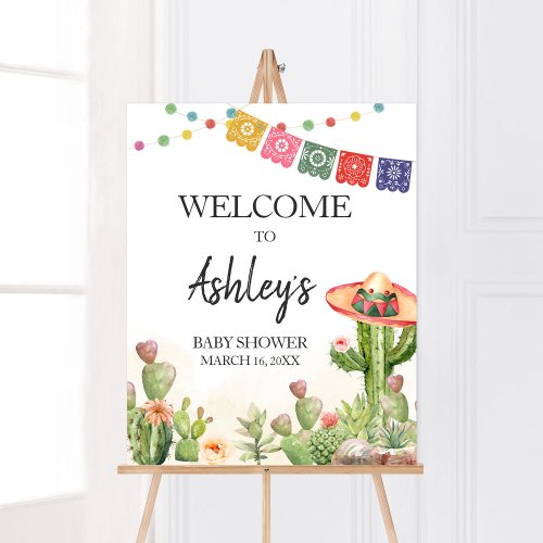 Fiesta Taco Bout Baby Shower Welcome Poster