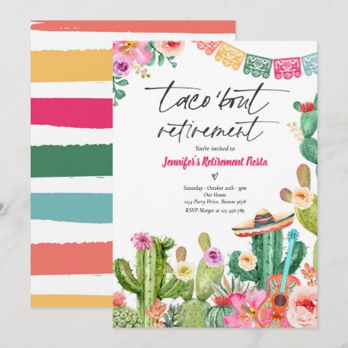  Fiesta Taco 'Bout Retirement Mexican Fiesta Party