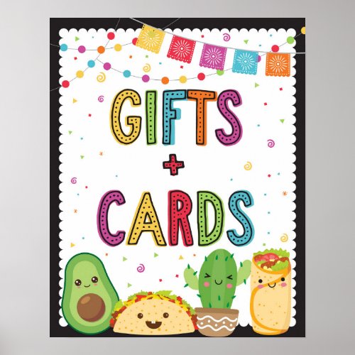 Fiesta Taco Gifts And Cards Sign Poster