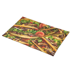 Fiesta Tacos 3D Look, 2D Printed Placemats