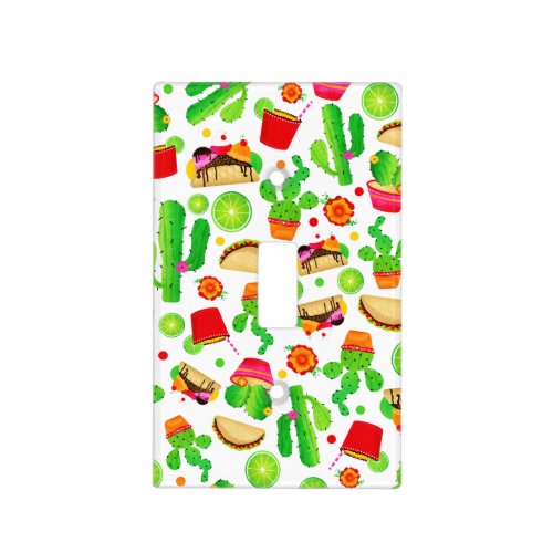 Fiesta Tacos Taco Tuesday Colorful Fun Food Light Switch Cover