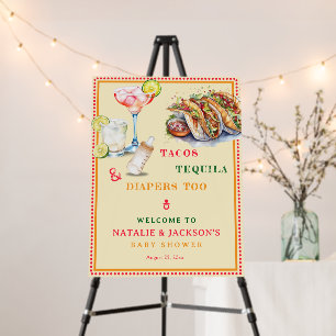 Fiesta Tacos Tequila Baby Shower Welcome Sign