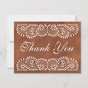 Fiesta Talavera Terracotta Thank You Card