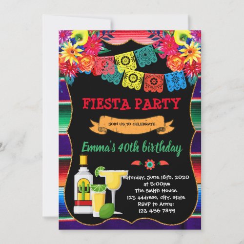 Fiesta tequila invitation