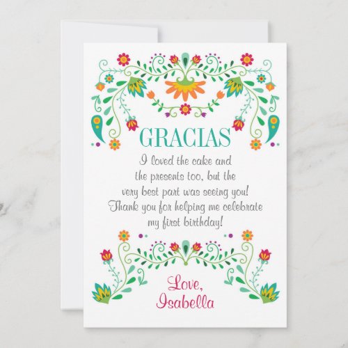 Fiesta Thank You Card Any Occasion