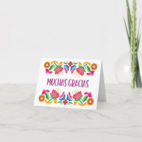 Fiesta thank you card, Muchas Gracias