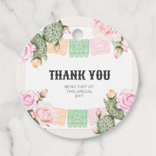 Fiesta Thank you Favor Gift Tag