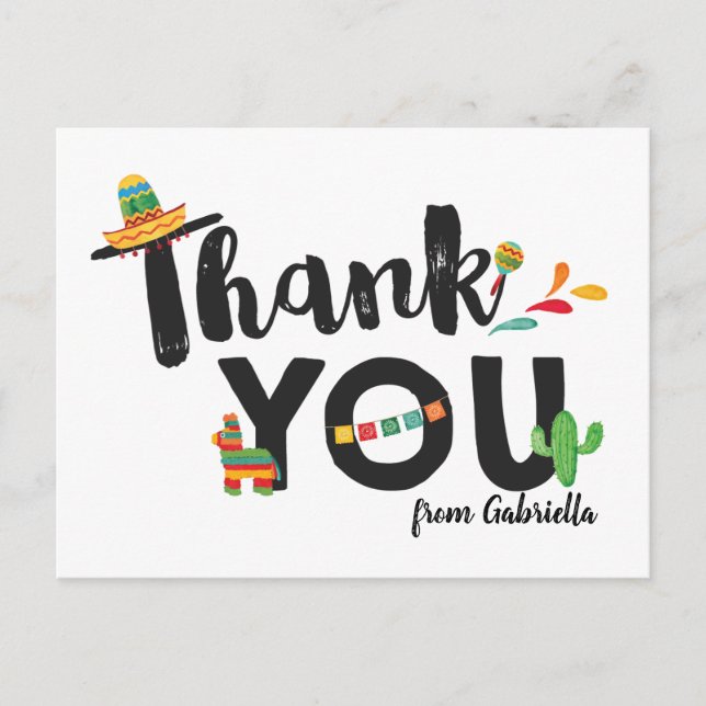 Fiesta Thank You Postcard (Front)
