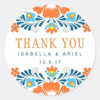 Fiesta Thank You Sticker