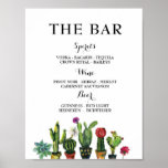 Fiesta The Bar Party Cactus Sign Engagement Shower at Zazzle