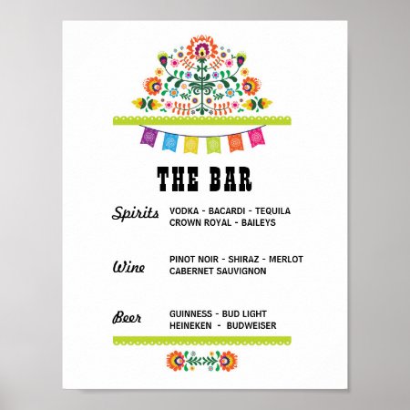 Fiesta The Bar Party Event Sign Engagement Shower