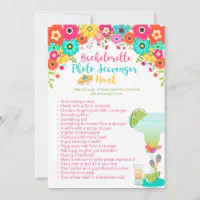 Bachelorette scavenger hunt game hen party announcement