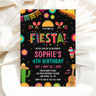 Fiesta Theme Birthday Invitation