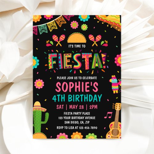 Fiesta Theme Birthday Invitation