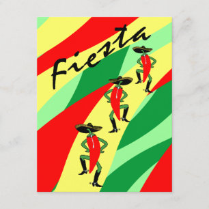 Fiesta Theme Party Invitation Colorful Streamers