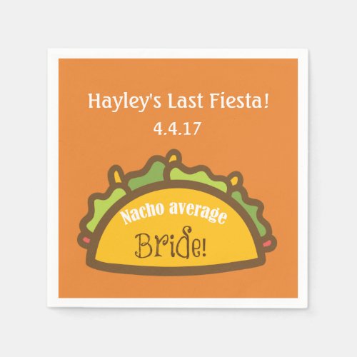 Fiesta Themed Bachelorette Napkins