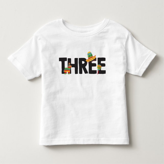 Fiesta Third Birthday Shirt (Front)