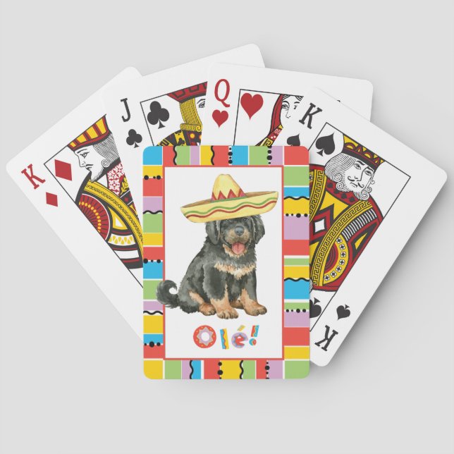 Fiesta Tibetan Mastiff Poker Cards (Back)