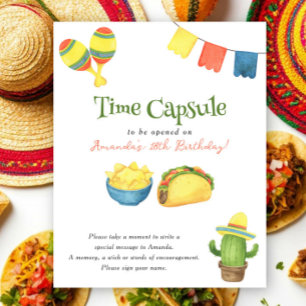 Fiesta Time Capsule 1st birthday Poster