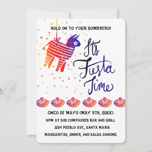 Fiesta Time Cinco De Mayo Card