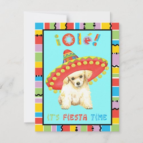 Fiesta Toy Poodle Invitation