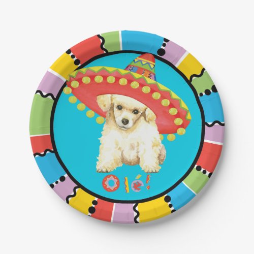 Fiesta Toy Poodle Paper Plates