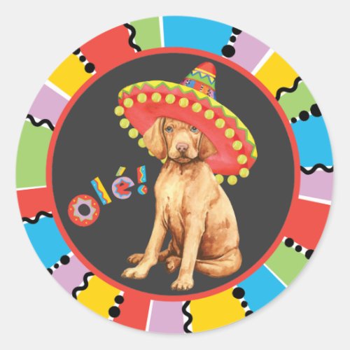 Fiesta Vizsla Classic Round Sticker