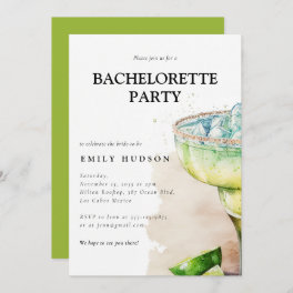Fiesta Watercolor Bachelorette Party Invitation