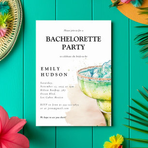 Fiesta Watercolor Bachelorette Party Invitation