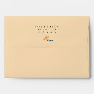 Fiesta Watercolor Bridal Shower Envelope