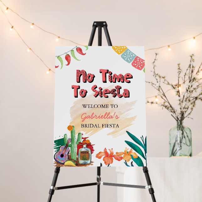 Fiesta | Watercolor Bridal Shower  Foam Board (In Situ (Stand))