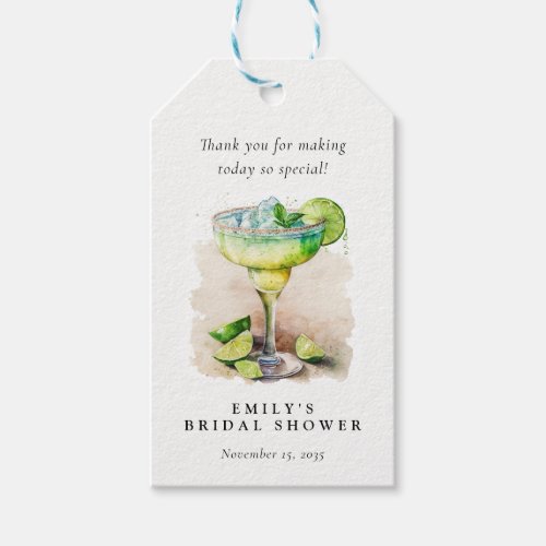 Fiesta Watercolor Bridal Shower Gift Tags