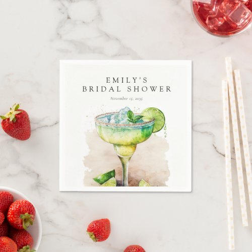 Fiesta Watercolor Bridal Shower Napkins