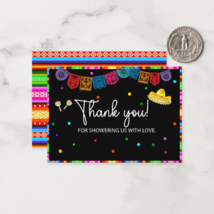 Fiesta watercolor thank you baby shower note card
