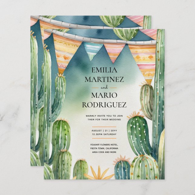 FIESTA WEDDING - Cacti Modern (Front/Back)