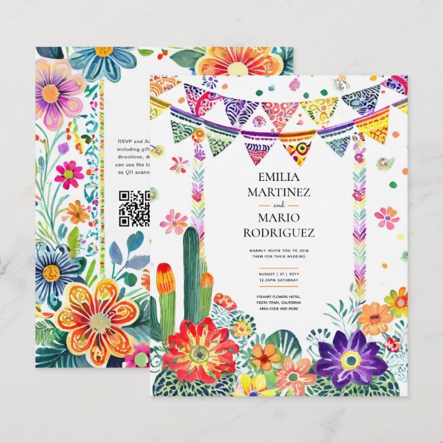 FIESTA WEDDING - Folkart Flowers Modern (Front/Back)