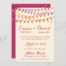Fiesta Wedding Invitation Colorful Mexican Party