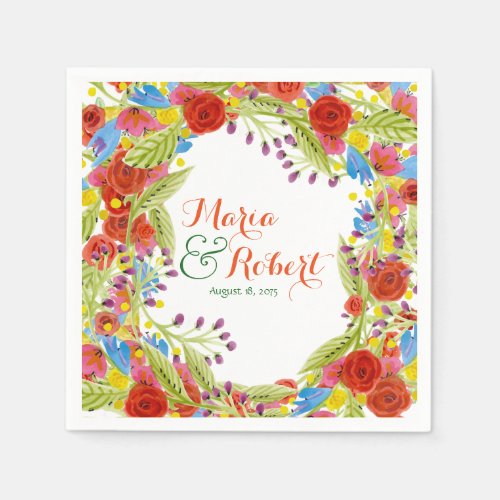 Fiesta Wedding Paper Napkins