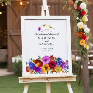 Fiesta Wedding Rehearsal Dinner Welcome Sign
