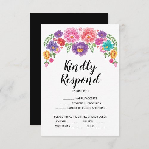 Fiesta Wedding RSVP Card