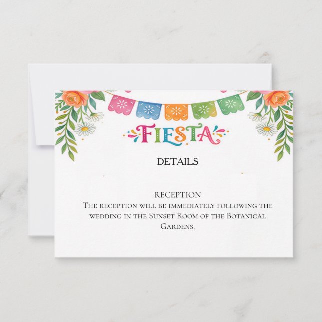 Fiesta Wedding RSVP Card  (Front)