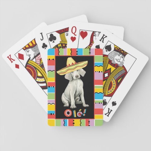 Fiesta Weimaraner Playing Cards