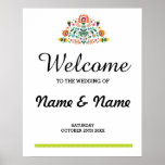 Fiesta Welcome Poster Wedding Mexican Poster at Zazzle