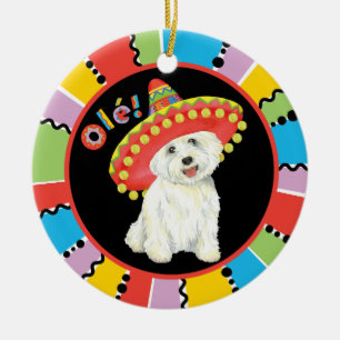 Fiesta Westie Ceramic Ornament